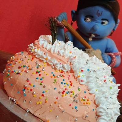 How to make krishna matka cake /Krishna kanhaiya cake best decoration cake  | Cake, Cake decorating, Desserts