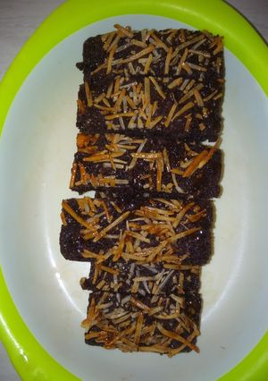 Foto resep Brownis panggang keju kranci