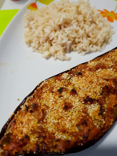 Una foto de Berenjena rellena de atún