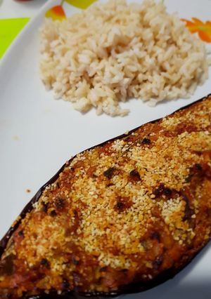Una foto de Berenjena rellena de atún
