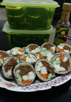 Foto resep Anabolic Vegan Kimbap |High Protein, Low Calorie, Sugar & Gluten Free