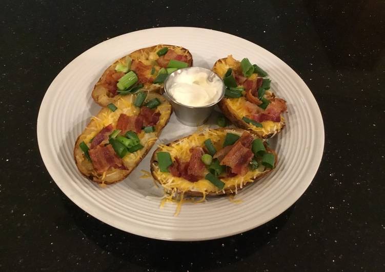 Step-by-Step Guide to Prepare Quick Crispy Bacon, Cheese and Onion Potato Skins