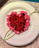 Το ροζ ρύζι με παντζαροσαλάτα 🩷♥️🩷 heart shaped rice & beetroot 🩷♥️🩷