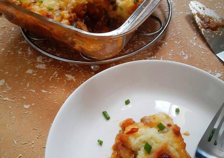 Shepherd pie with winter veggies