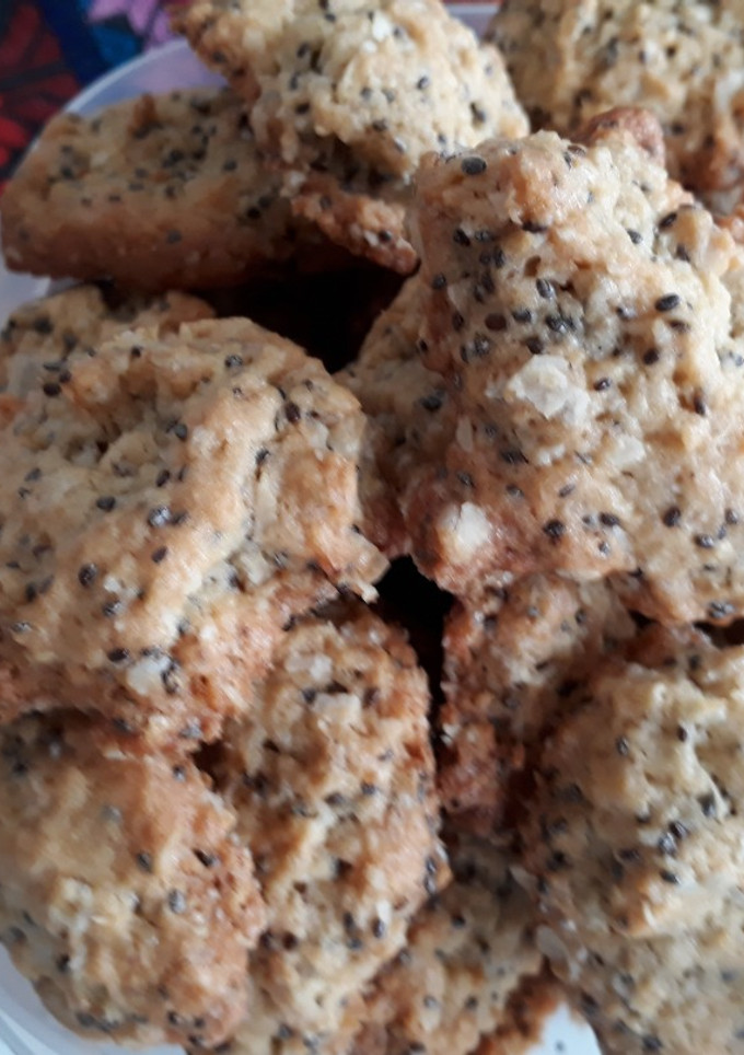 Una foto de Galletitas de avena, coco y semillas