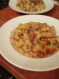 Sausage and Mushroom Pasta in a Parmesan Cream