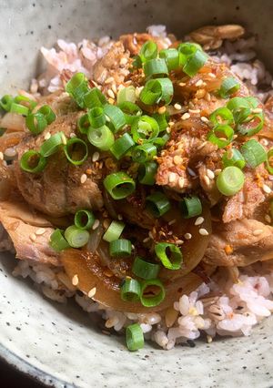 A picture of Garlic Chilli Mackerel Rice Bowl.