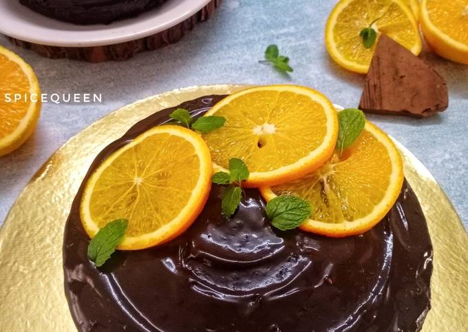 Double Layer Chocolate Orange Cake with a Brie Ganache