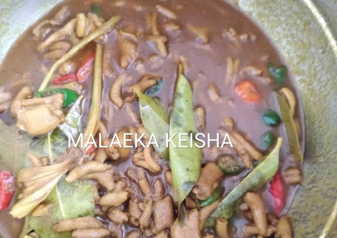 Resep Oseng Usus ayam kecap pedas Anti Gagal