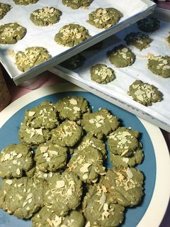 Foto resep Matcha Almond Cookies (Easy peasy lemon squeezy 👩‍🍳🤣🤣)