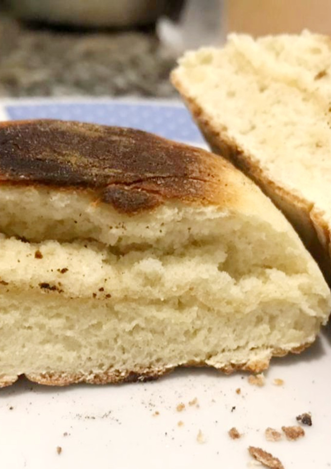 Una foto de Pan casero express a la sartén ¡¡Sin horno!! 🙀 🥖