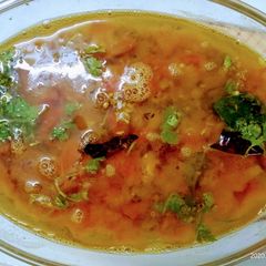 Microwave Masoor Dal Rasam A picture of Microwave Masoor Dal Rasam.