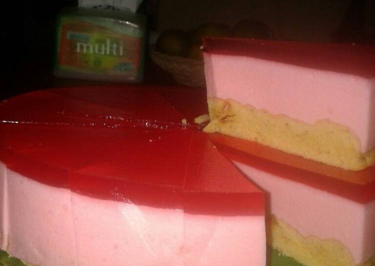 Bolu puding strawbery