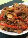 Ternera picante con verduras