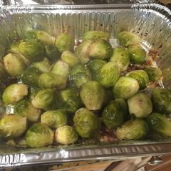 A picture of Oven Roasted Brussel Sprouts.