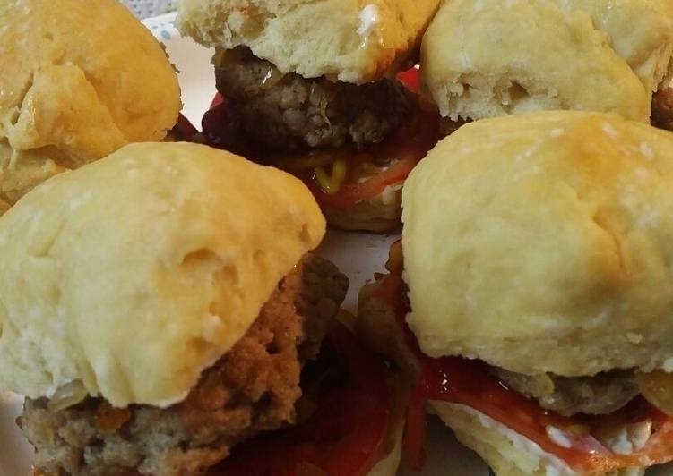 Recipe of Homemade Pork Sliders with Homemade Yeast Rolls