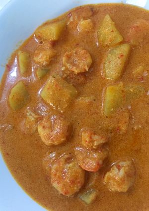 Foto resep Udang Kentang Kuah Santan