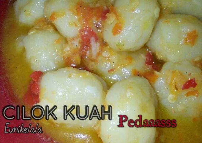 Resep Cilok Kuah Pedas Tepung Terigu Oleh Eunike Lala Maranata Cookpad