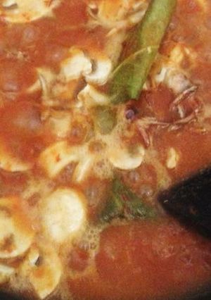 Foto resep Cumi jamur bumbu asam manis pedas (low fat)