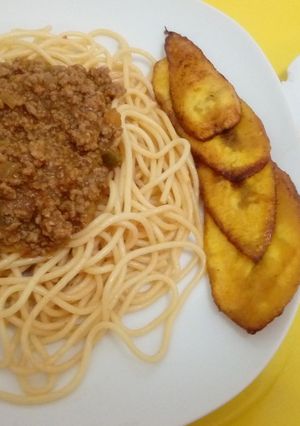 Una foto de Pasta con Carne Molida