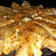 A picture of Flower petal pizza.