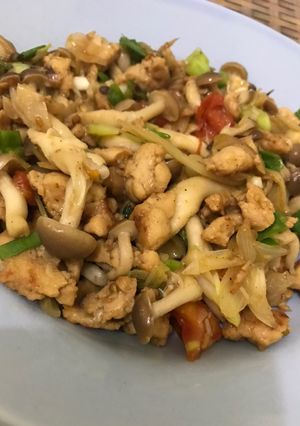 Foto resep Ayam cincang jamur
