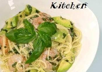 Easy Serving Recipe Shrimp and Avocado Pesto Genovese Yummy