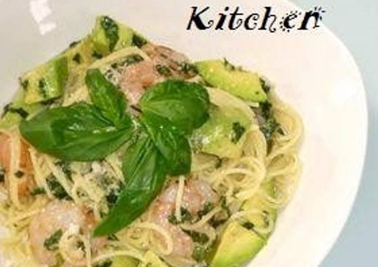 Shrimp and Avocado Pesto Genovese Shrimp and Avocado Pesto Genovese