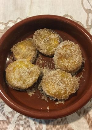 Una foto de Plátanos con azúcar y canela