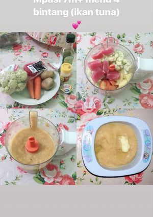 Foto resep Mpasi 7m+ menu 4 bintang (ikan tuna)