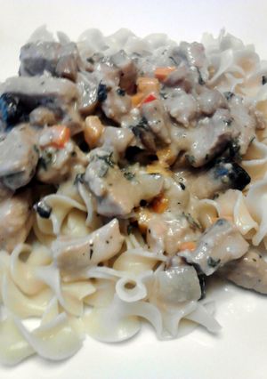 A picture of Homemade Pork Stroganoff.