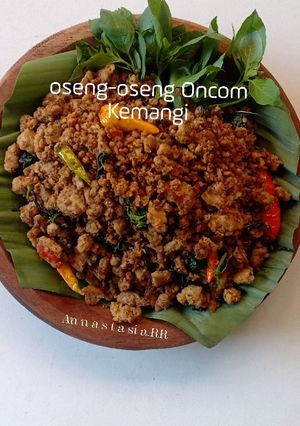 Foto resep Oseng-oseng oncom kemangi