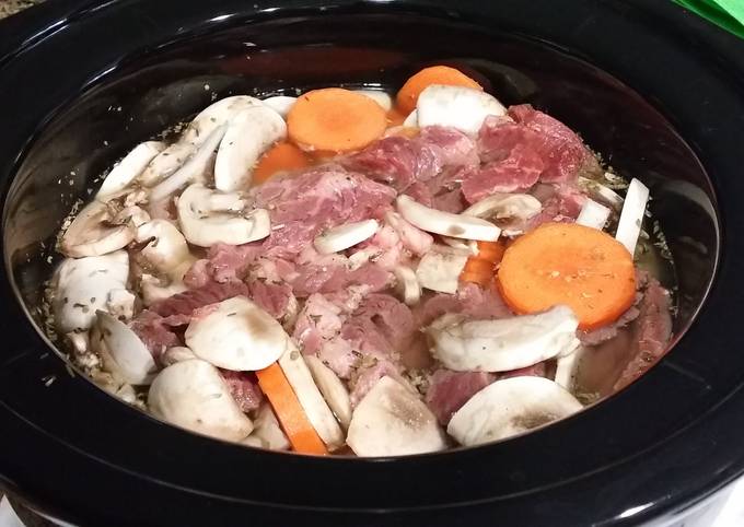 Steps to Prepare Quick Crockpot Beef Stew