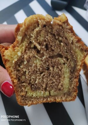 Une photo de Gâteau au yaourt marbré