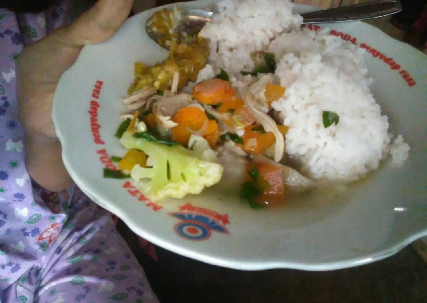 Sop sayur+bakso+ayam