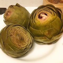 A picture of Fresh Artichokes with Aioli.