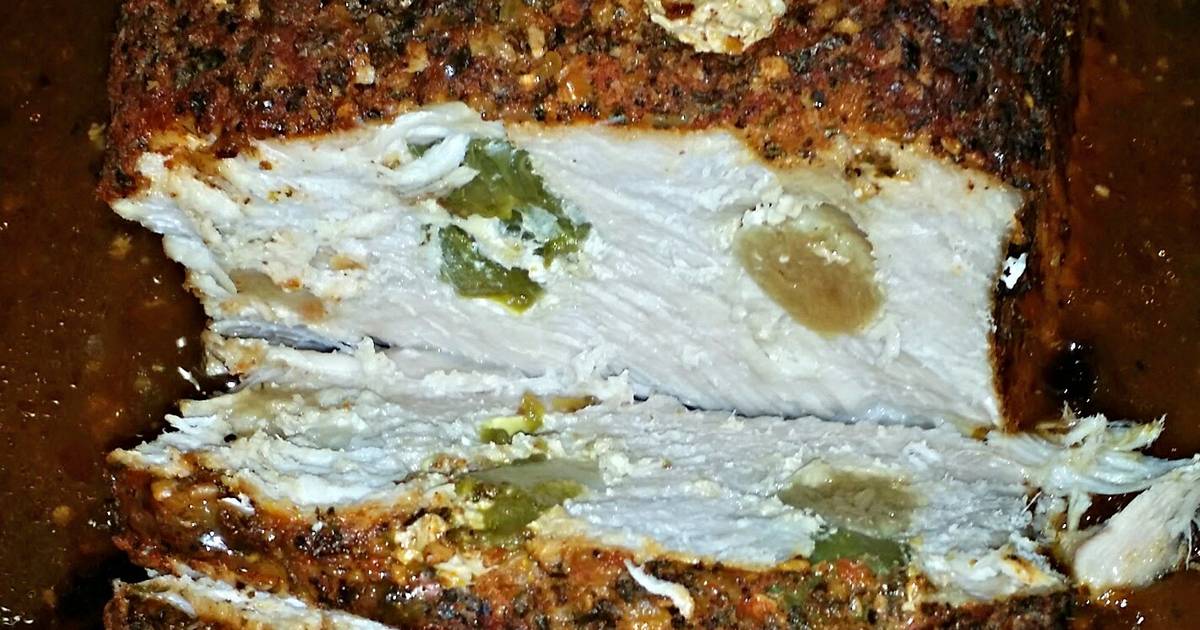 Jalapeño & Garlic stuffed pork loin roast Recipe by chefcyndc Cookpad