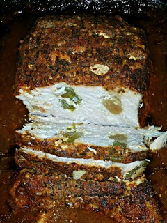 A picture of Jalapeño & Garlic stuffed pork loin roast.