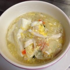 A picture of Silken Tofu Ankake Soup.