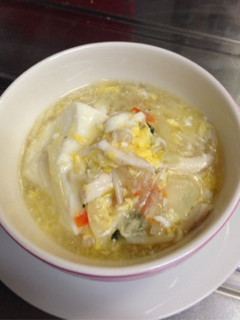A picture of Silken Tofu Ankake Soup.