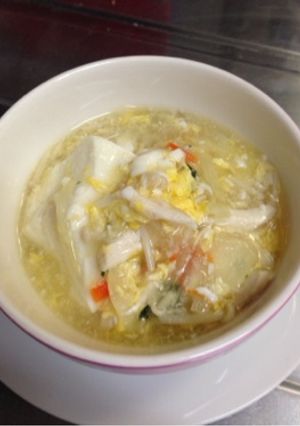 A picture of Silken Tofu Ankake Soup.