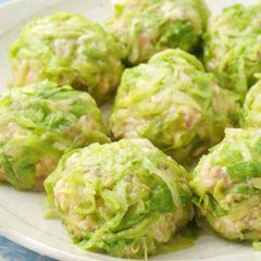 A picture of Wrapped with Lettuce! Plump Tofu Shumai Dumplings.