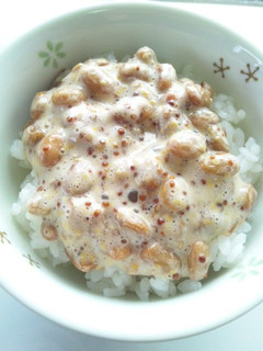 A picture of Natto and Grainy Mustard.