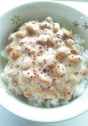A picture of Natto and Grainy Mustard.