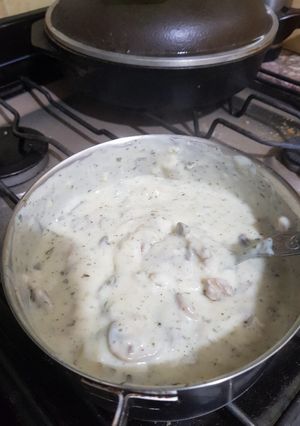 Una foto de Salsa de champiñón liviana 2