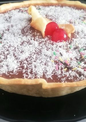Una foto de Tarta de chocolate con leche de coco. Muy fácil