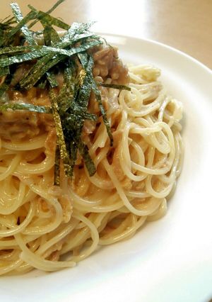A picture of Addictive Natto and Tuna Pasta.