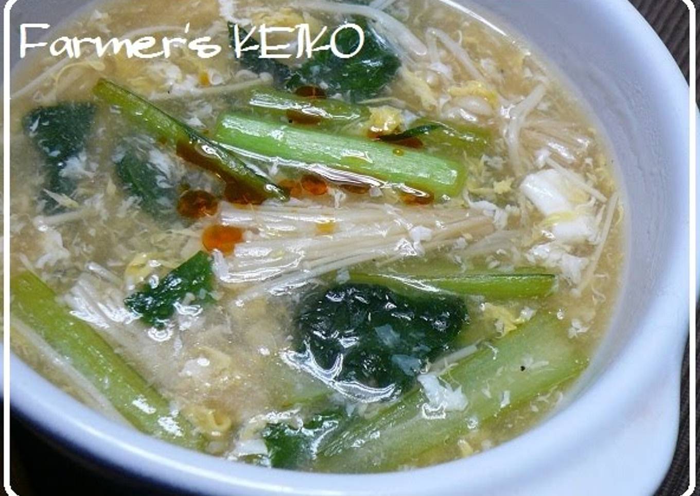 [Farmhouse Recipe] Komatsuna Hot and Sour Soup