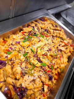 A picture of Sweet chillie chicken stir fry.