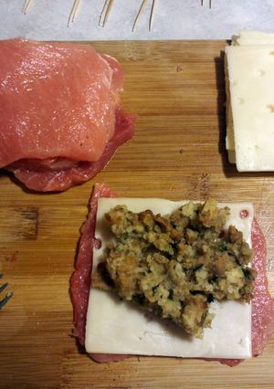 A picture of Stuffed Pork Roll-Ups.